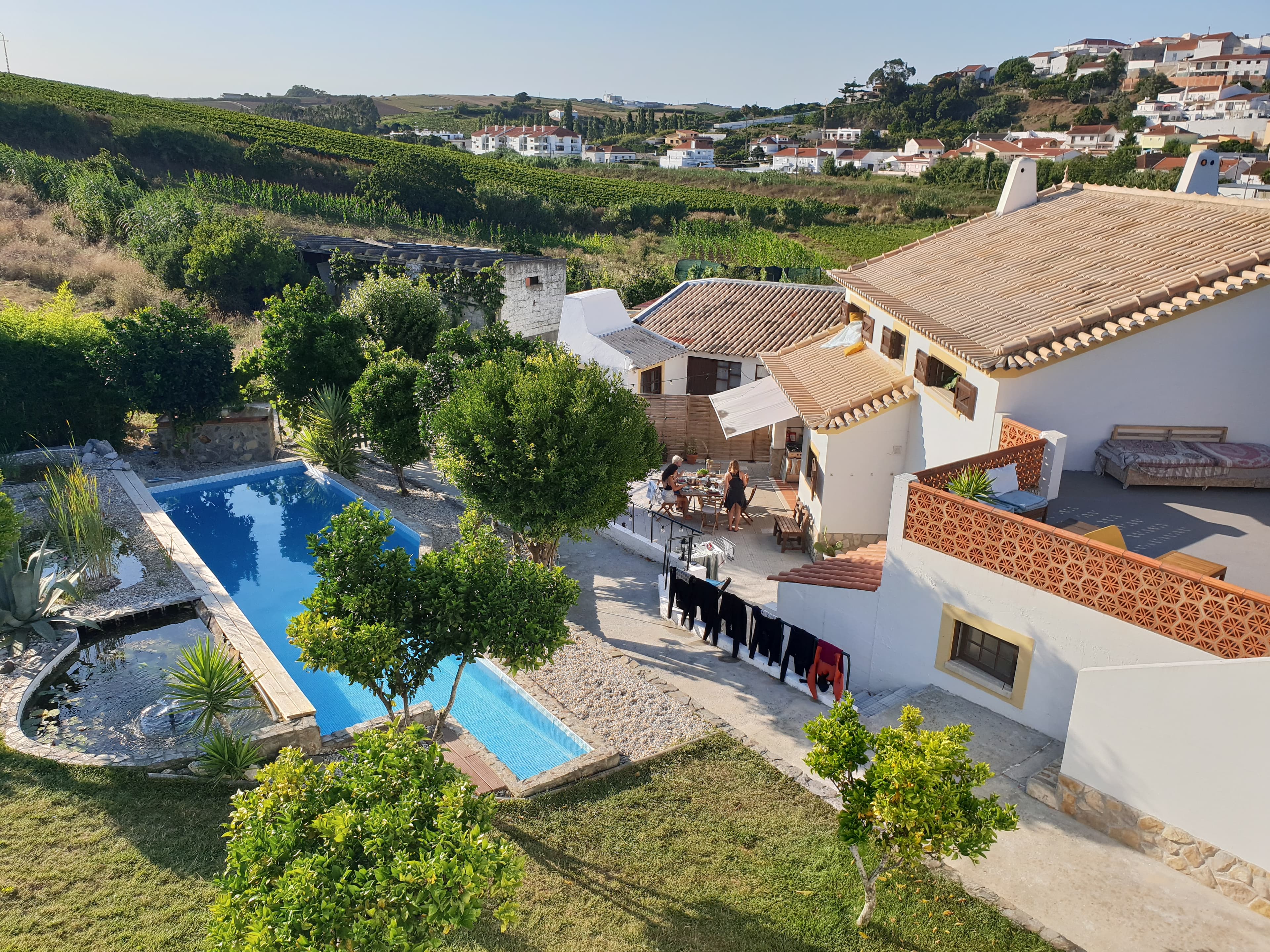 The pool at the surf house